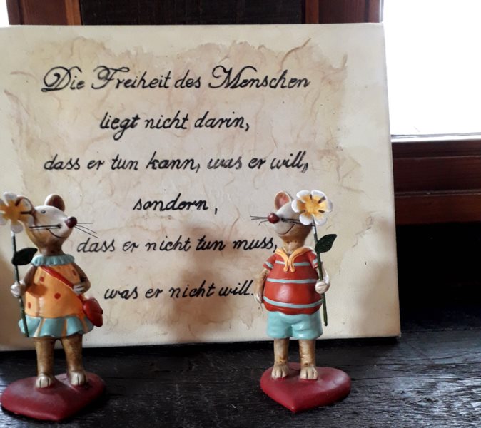 Spruch im Cafe, Fischerhude